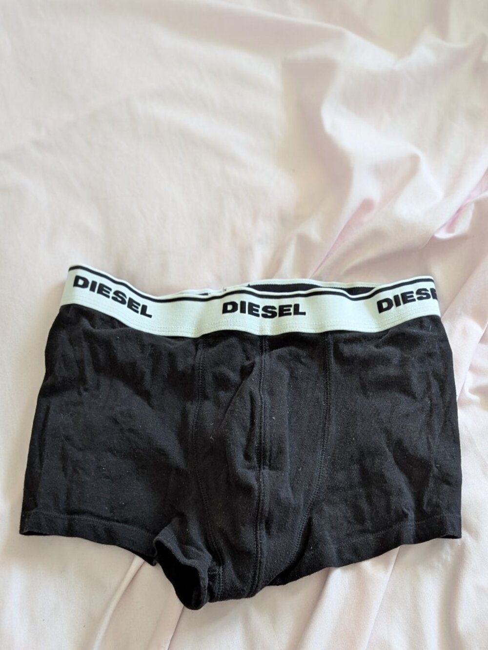 Diesel Black Contrast Waistband Boxer Briefs Size M